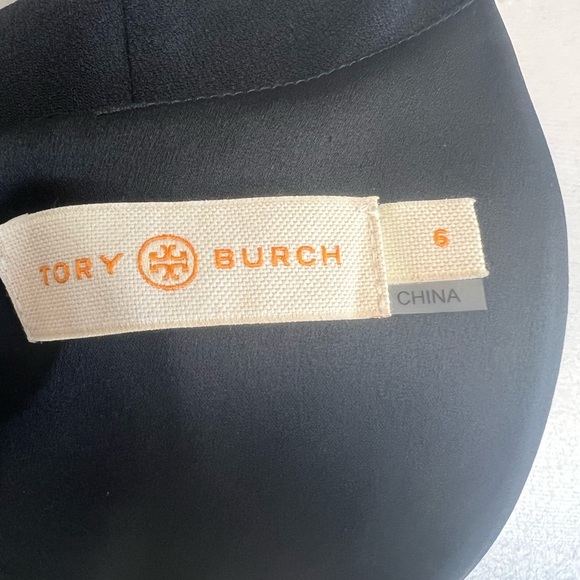 Tory Burch Women's Retro Sequin Colorblock Shift Dress Black Cream Sz L - Picture 5 of 10